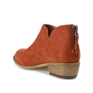 LIVVY ZIP-UP BOOTIES IN FAUX SUEDE - Clay