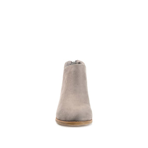 LIVVY FAUX SUEDE ZIP-UP BOOTIES IN WIDE - Grey