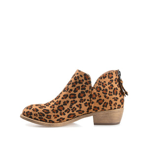 LIVVY FAUX SUEDE ZIP-UP BOOTIES IN WIDE - Leopard