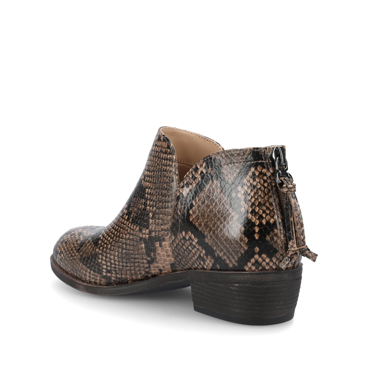 LIVVY ZIP-UP BOOTIES - Brown Snake