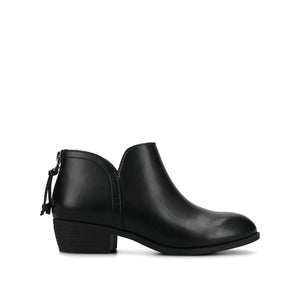 LIVVY ZIP-UP BOOTIES IN WIDE - Black PU