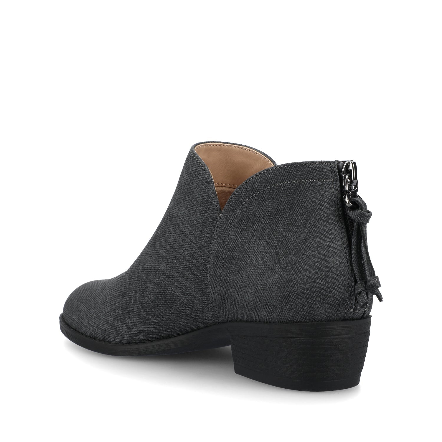 LIVVY ZIP-UP BOOTIES IN WIDE - Dark Denim