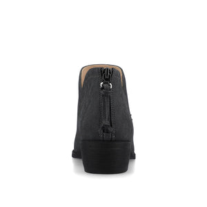 LIVVY ZIP-UP BOOTIES IN WIDE - Dark Denim