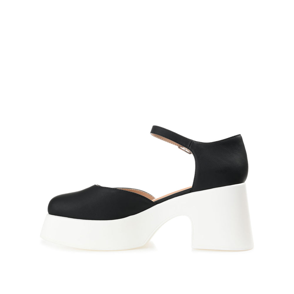 LIZAA PLATFORM D'ORSAY IN FAUX LEATHER