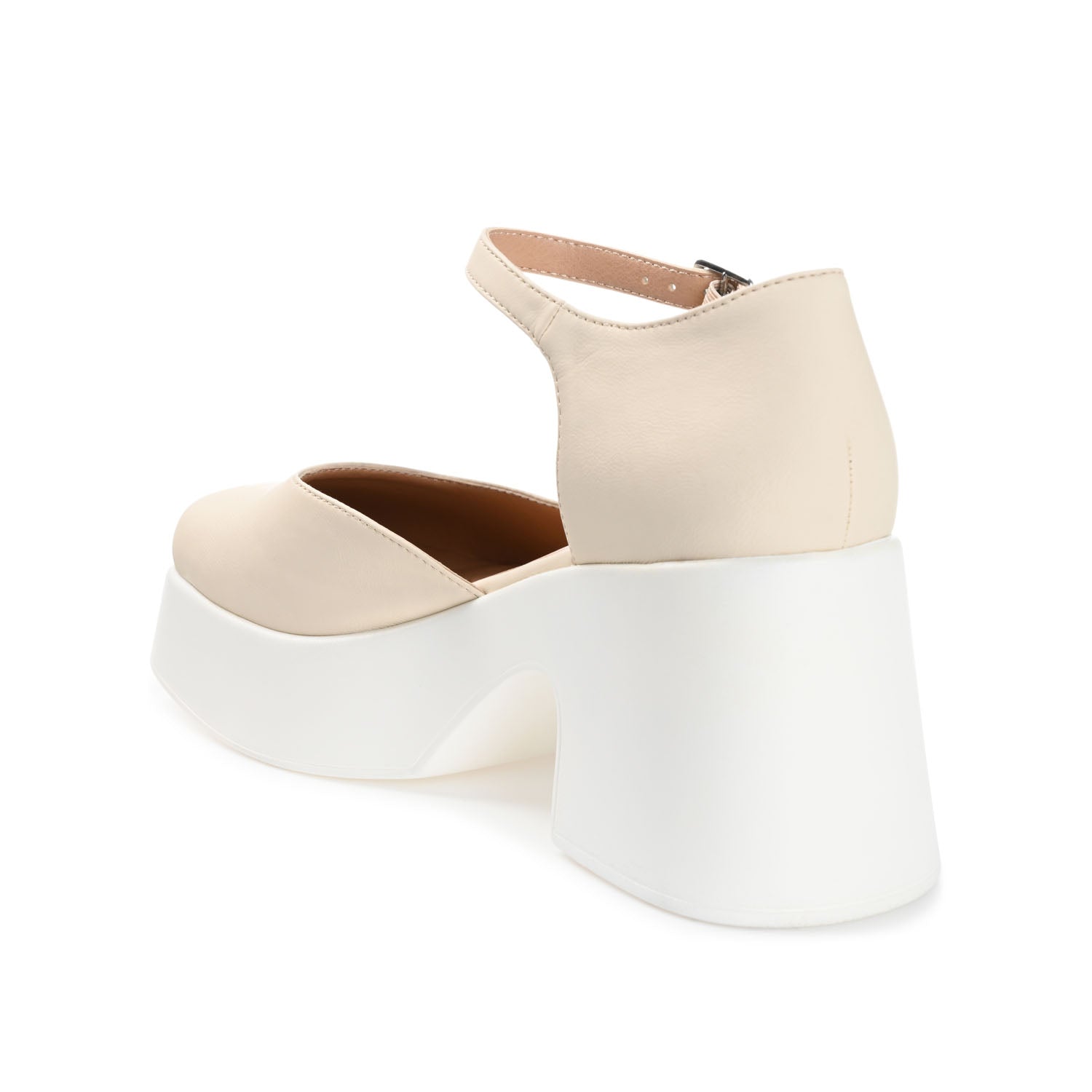 LIZAA PLATFORM D'ORSAY IN VEGAN LEATHER - Bone