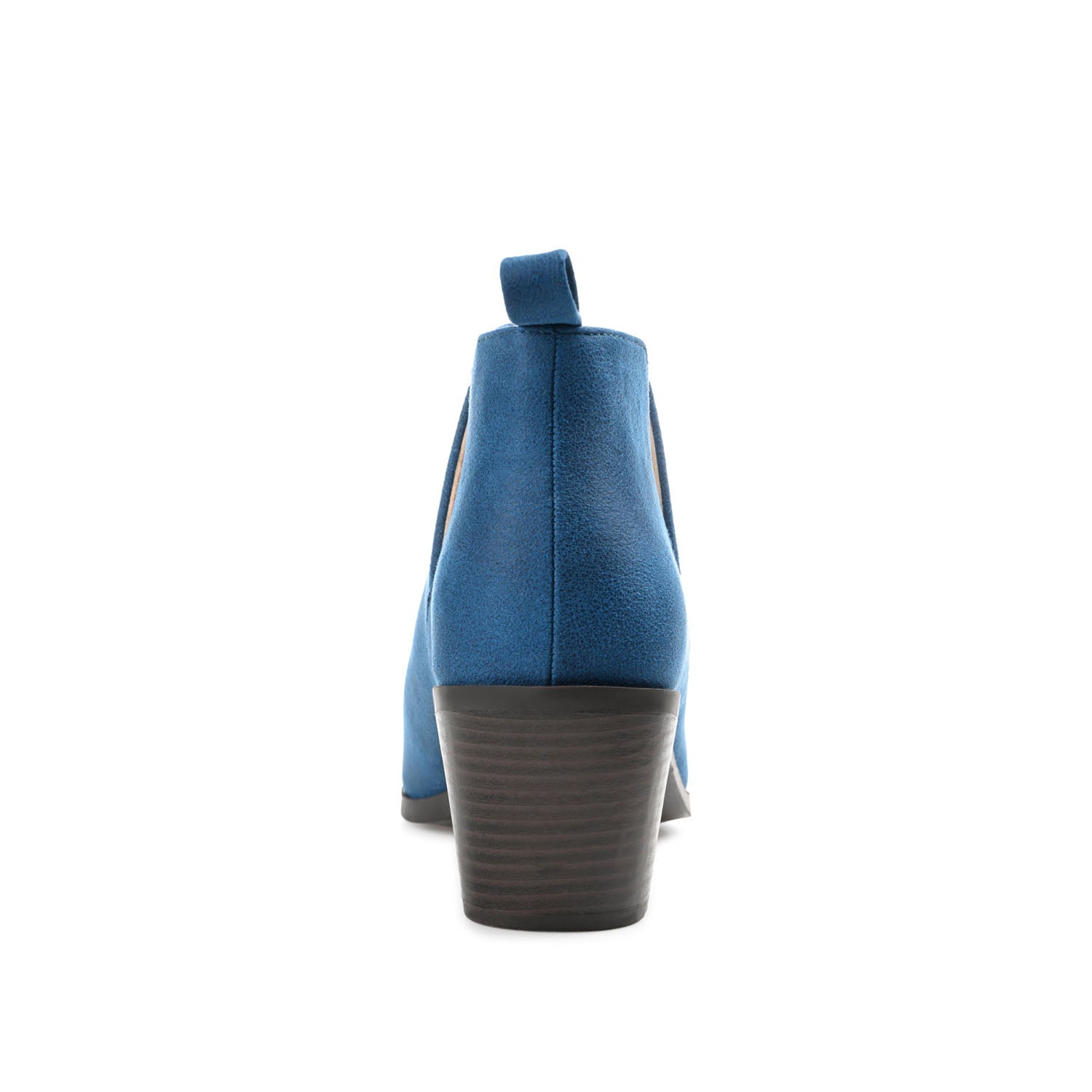 LOLA BLOCK HEELED BOOTIES IN VEGAN LEATHER - Blue
