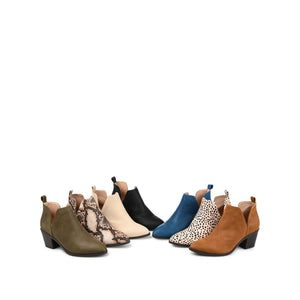 LOLA BLOCK HEELED BOOTIES IN VEGAN LEATHER - Snake