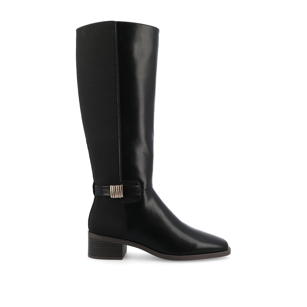 LONDYN KNEE HIGH BOOTS IN FAUX LEATHER