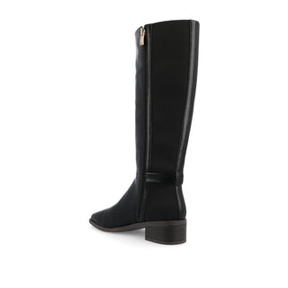 LONDYN KNEE HIGH BOOTS IN FAUX LEATHER