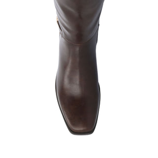 LONDYN KNEE HIGH BOOTS IN FAUX LEATHER