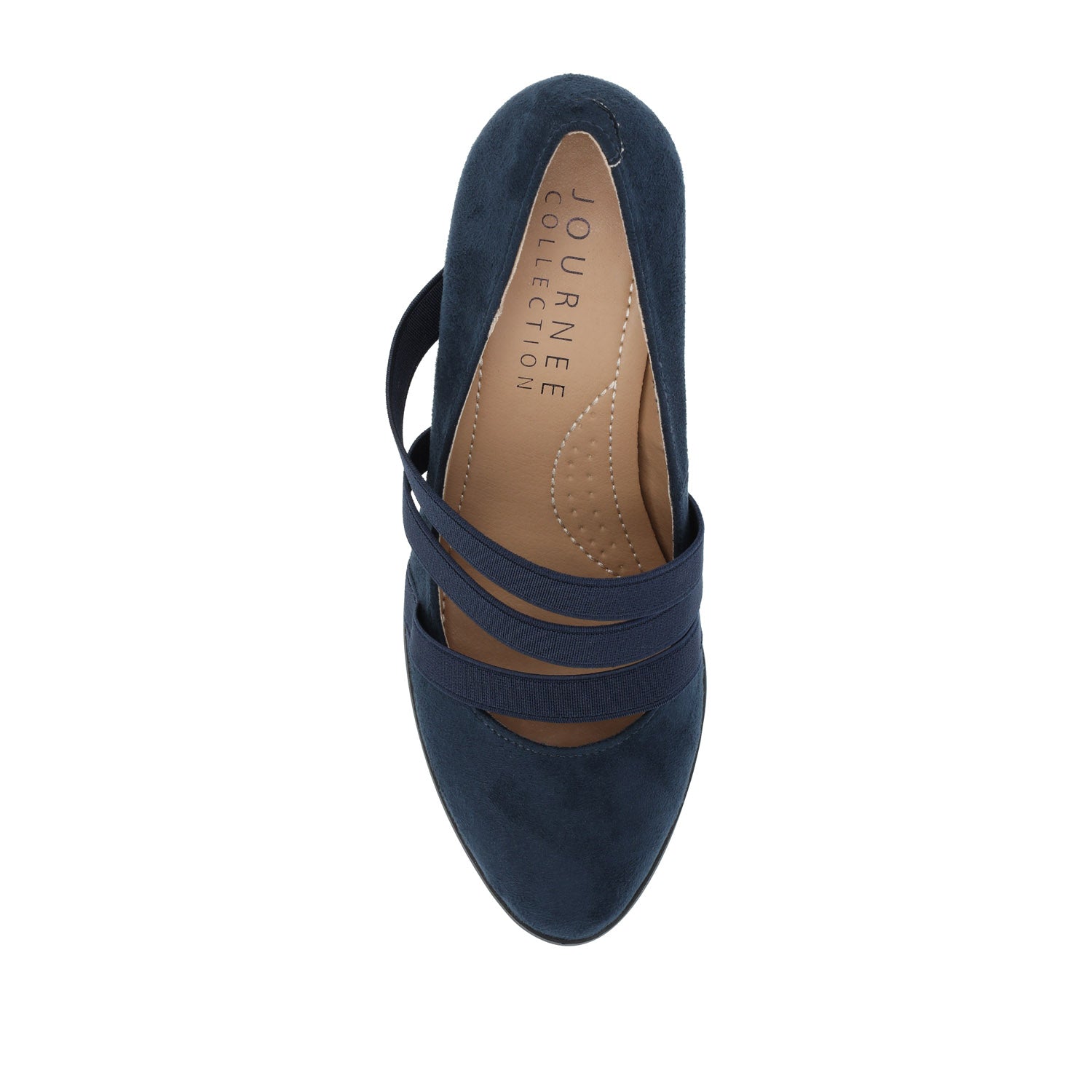 LOREN MARY JANE PUMP HEELS IN WIDE - Navy Nubuck