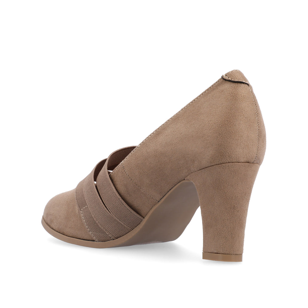 LOREN MARY JANE PUMP HEELS IN FAUX SUEDE