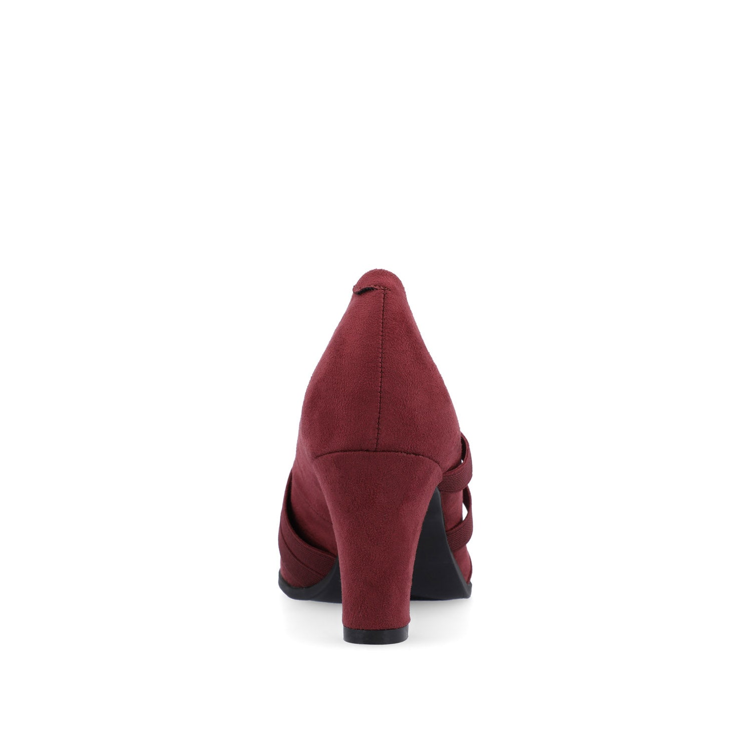 LOREN MARY JANE PUMP HEELS IN FAUX SUEDE - Wine