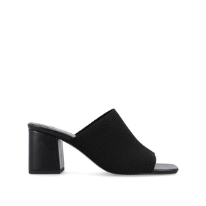 LORENNA MULE BLOCK HEELS IN WIDE - Black