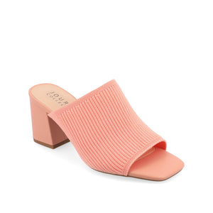 LORENNA MULE BLOCK HEELS IN WIDE - Coral