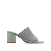 LORENNA MULE BLOCK HEELS IN KNIT FABRIC