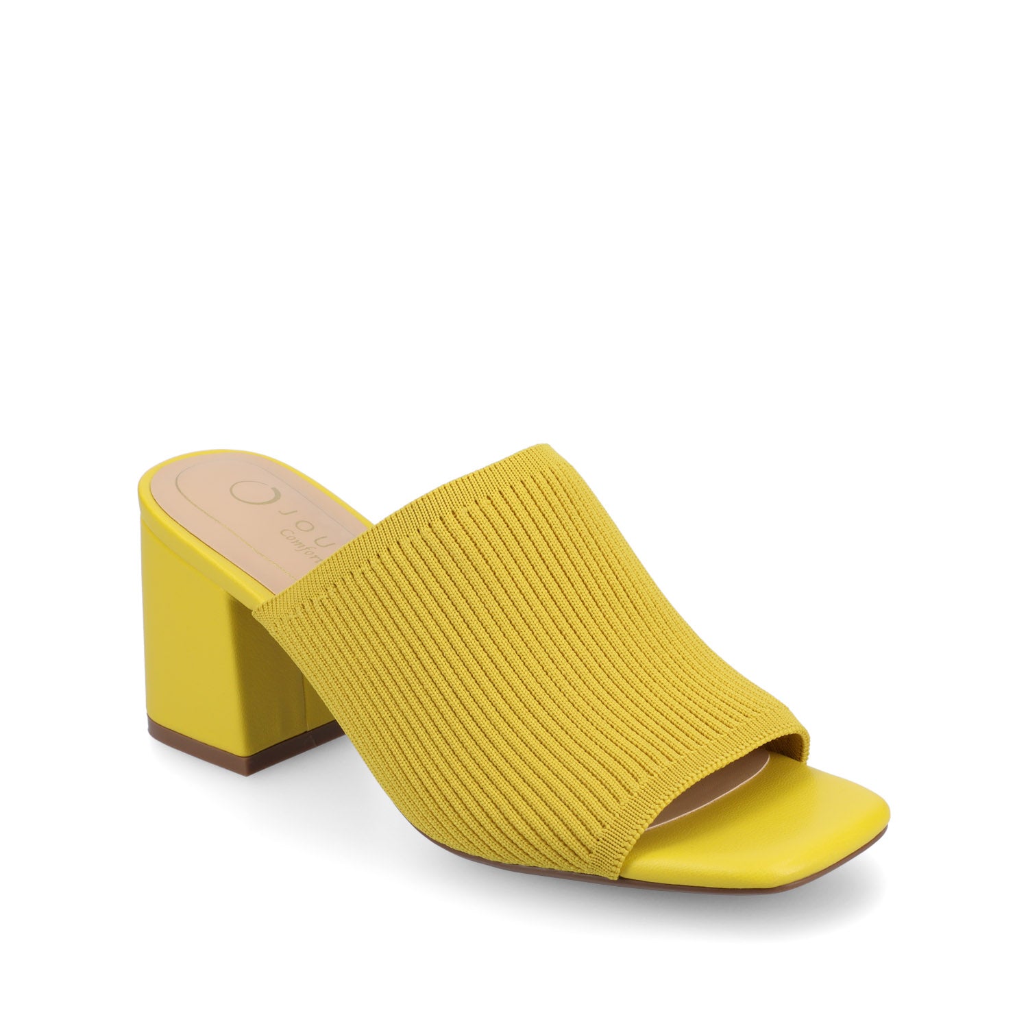 LORENNA MULE BLOCK HEELS IN KNIT FABRIC