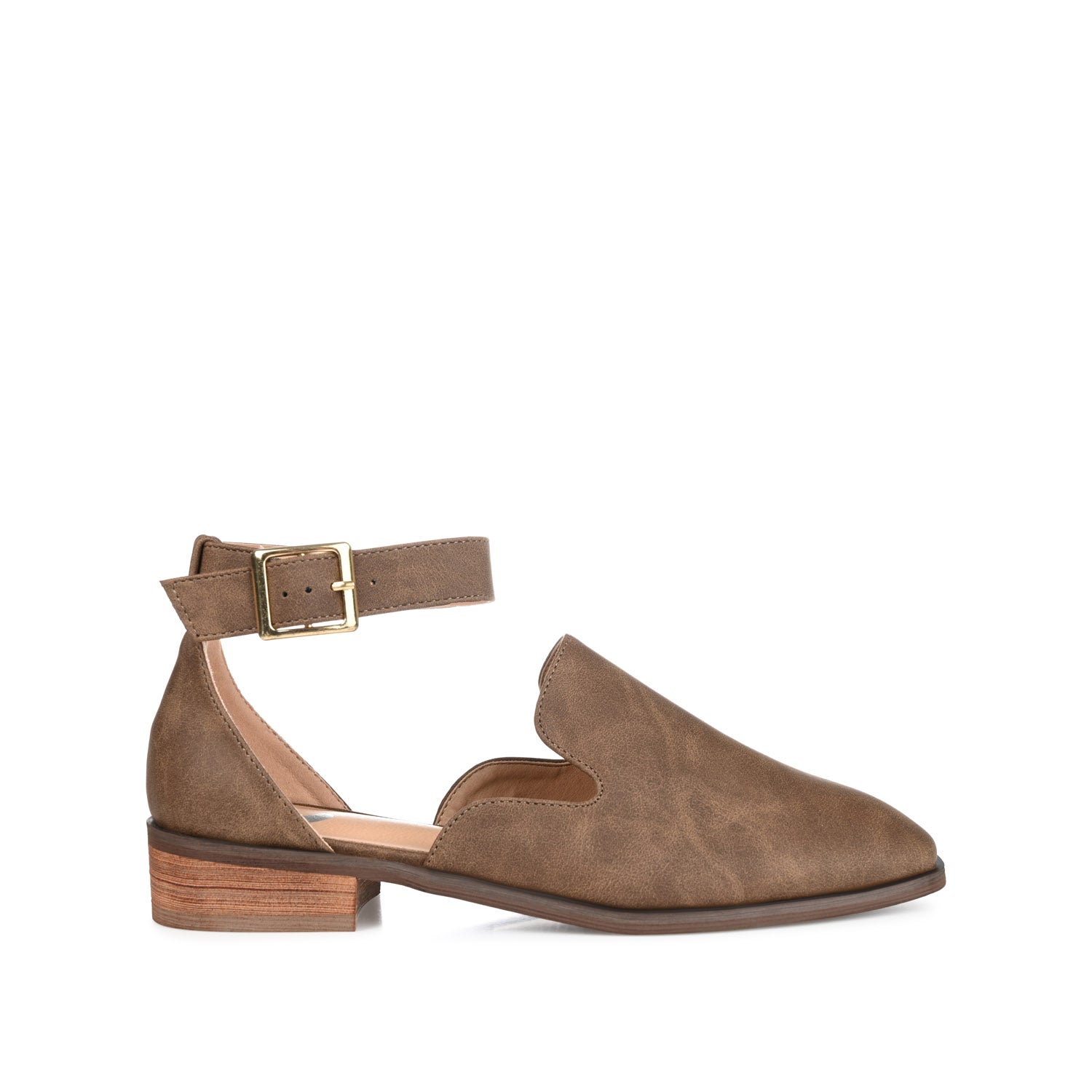 LORETA LOAFER FLATS IN VEGAN LEATHER - Brown