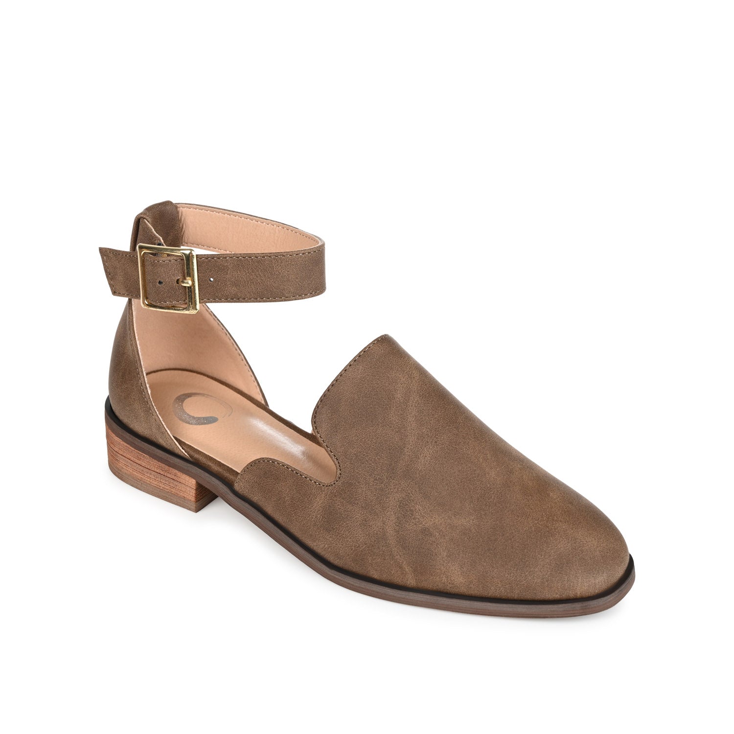LORETA LOAFER FLATS IN VEGAN LEATHER - Brown