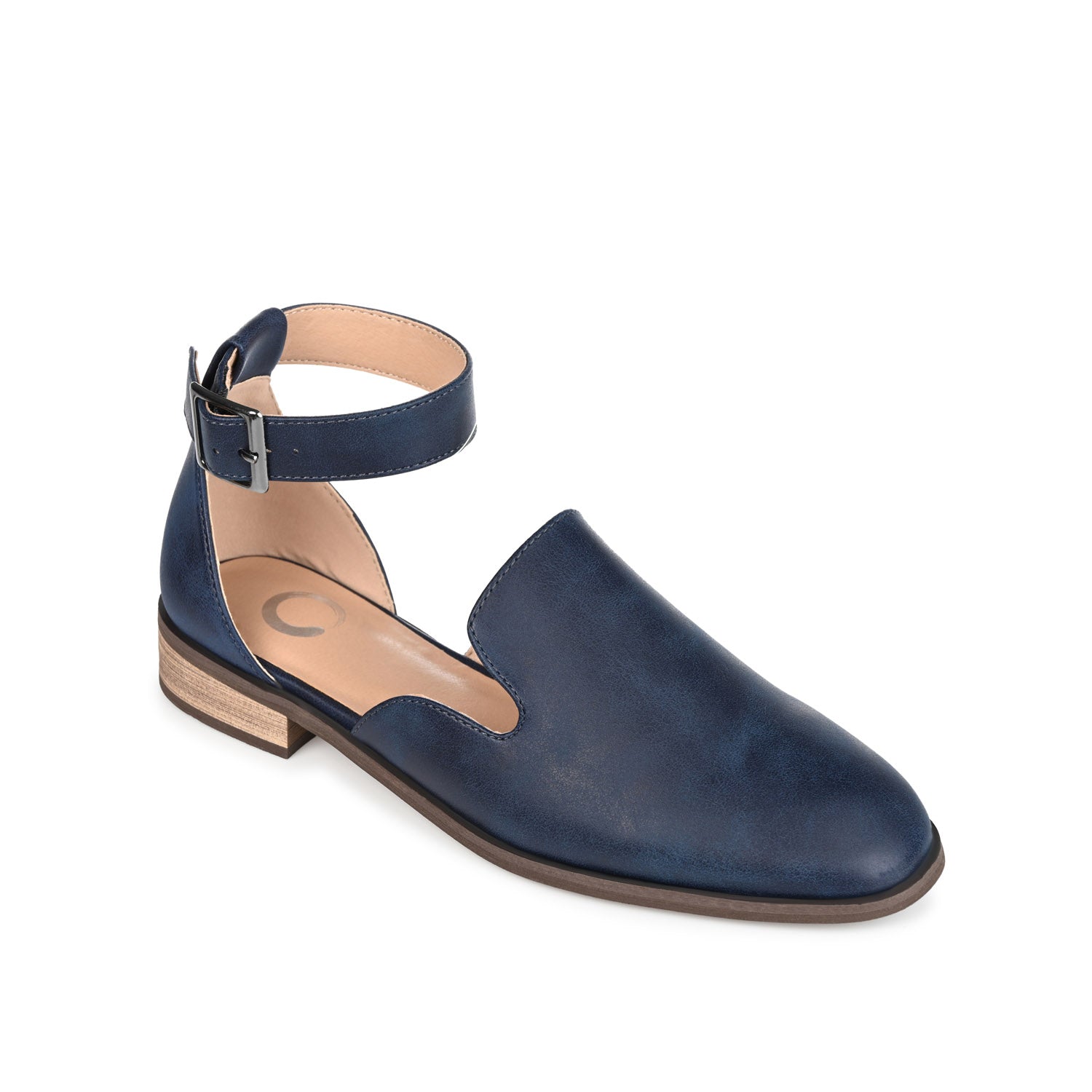 LORETA LOAFER FLATS IN WIDE - Navy Nubuck