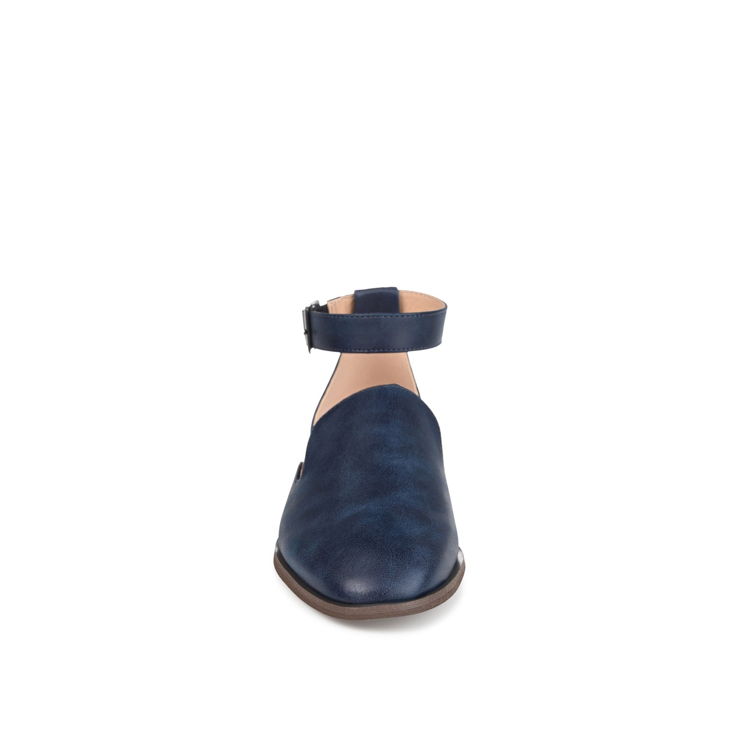 LORETA LOAFER FLATS IN VEGAN LEATHER - Navy Nubuck