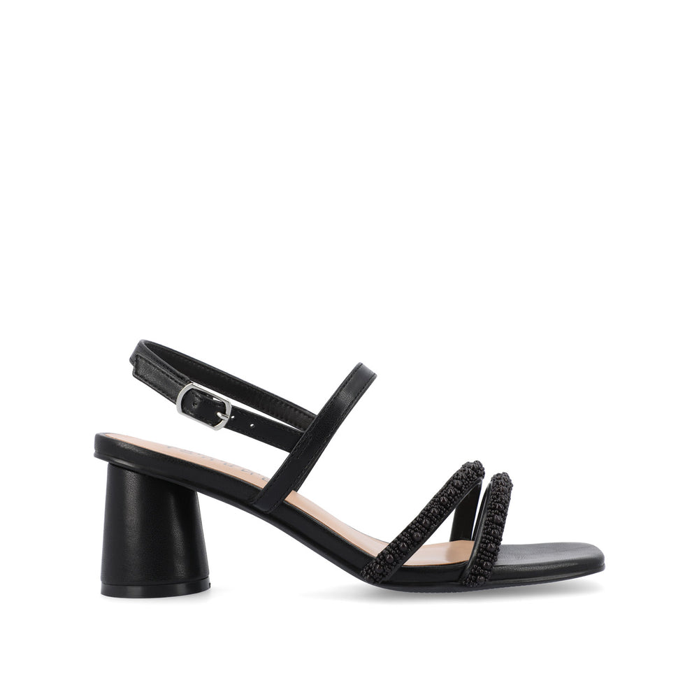 LORNNAH STRAPPY HEELS IN FAUX LEATHER