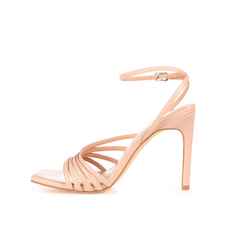 LOUELLA STILETTO SANDALS IN FAUX LEATHER