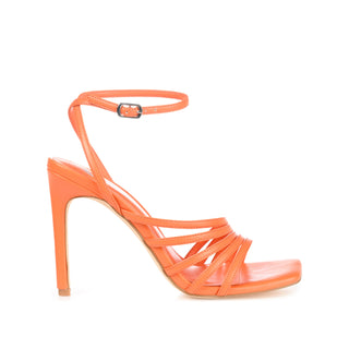 LOUELLA STILETTO SANDALS IN FAUX LEATHER