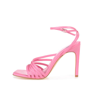 LOUELLA STILETTO SANDALS IN FAUX LEATHER