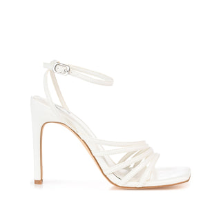 LOUELLA STILETTO SANDALS IN FAUX LEATHER