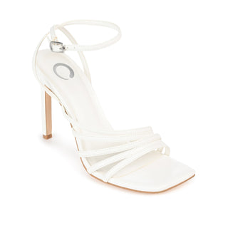 LOUELLA STILETTO SANDALS IN FAUX LEATHER