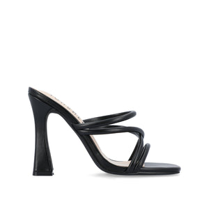 LOUISSE MULTI STRAP HEELS IN VEGAN LEATHER - Black
