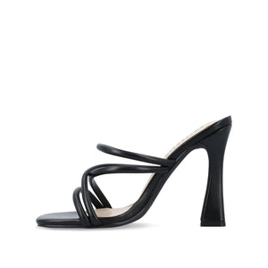 LOUISSE MULTI STRAP HEELS IN VEGAN LEATHER - Black