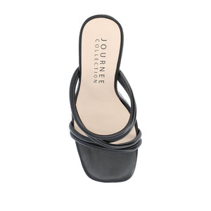 LOUISSE MULTI STRAP HEELS IN VEGAN LEATHER - Black