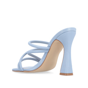 LOUISSE MULTI STRAP HEELS IN FAUX LEATHER