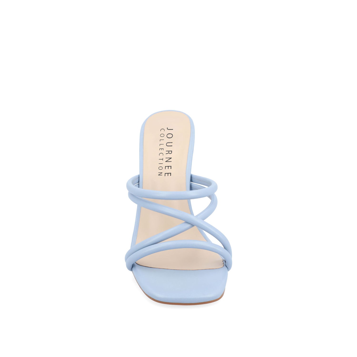 LOUISSE MULTI STRAP HEELS IN FAUX LEATHER
