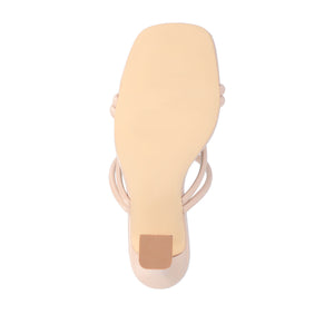 LOUISSE MULTI STRAP HEELS IN FAUX LEATHER