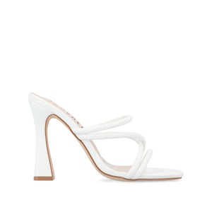 LOUISSE MULTI STRAP HEELS IN VEGAN LEATHER - White
