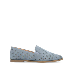 LUCIE LOAFER FLATS IN FAUX SUEDE - Blue