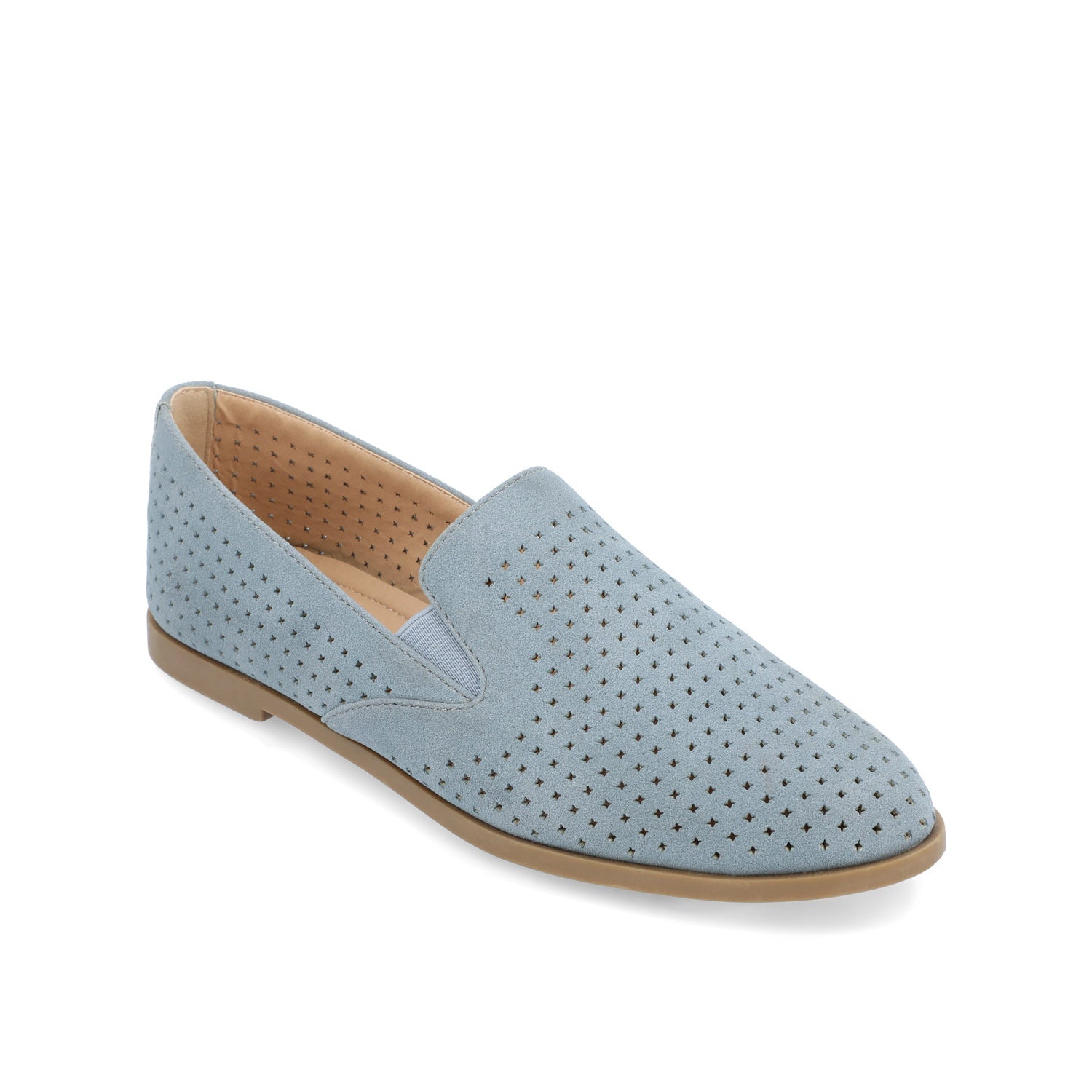 LUCIE LOAFER FLATS IN FAUX SUEDE - Blue