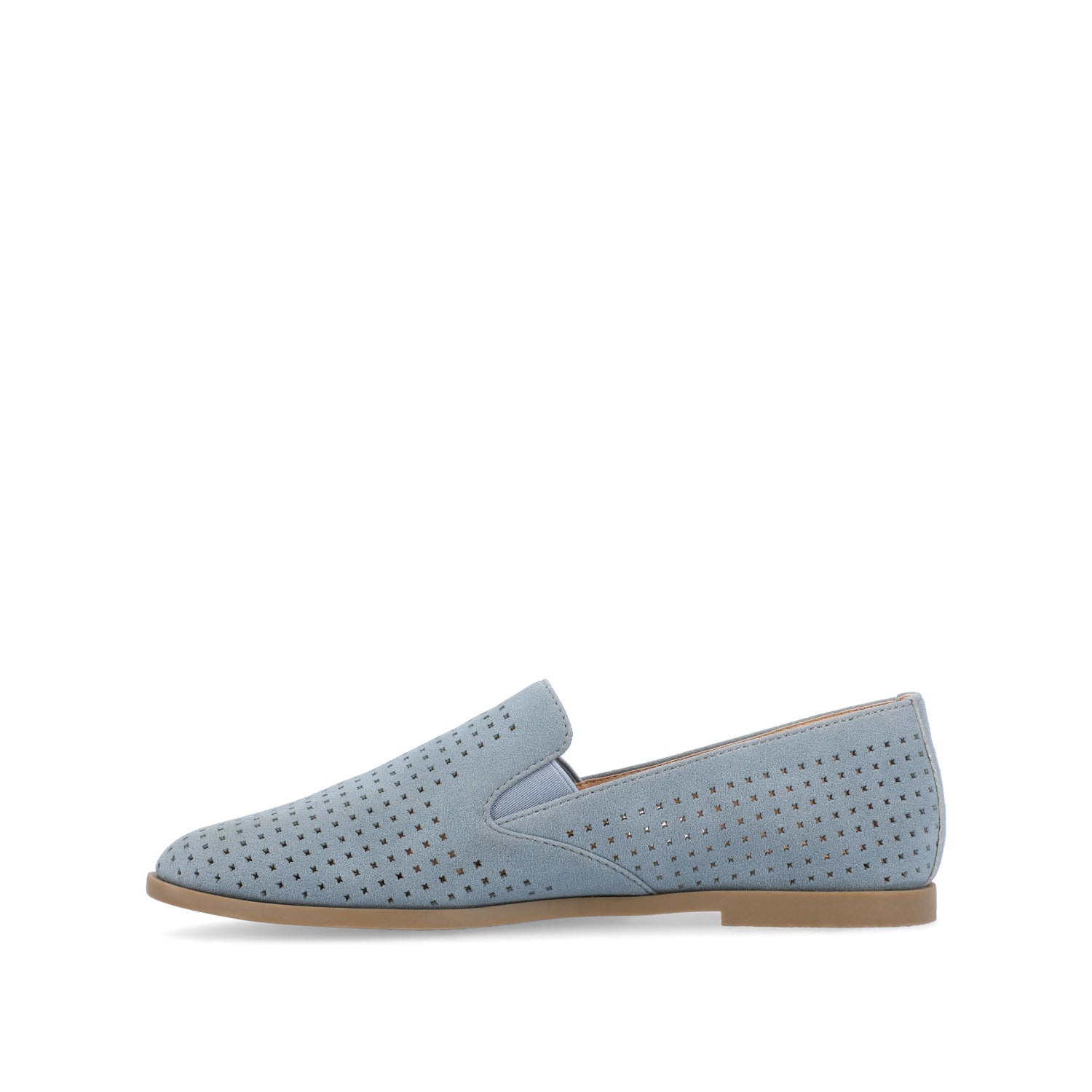 LUCIE LOAFER FLATS IN FAUX SUEDE - Blue