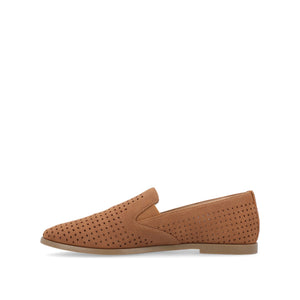 LUCIE LOAFER FLATS IN FAUX SUEDE - Brown