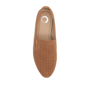 LUCIE LOAFER FLATS IN FAUX SUEDE - Brown