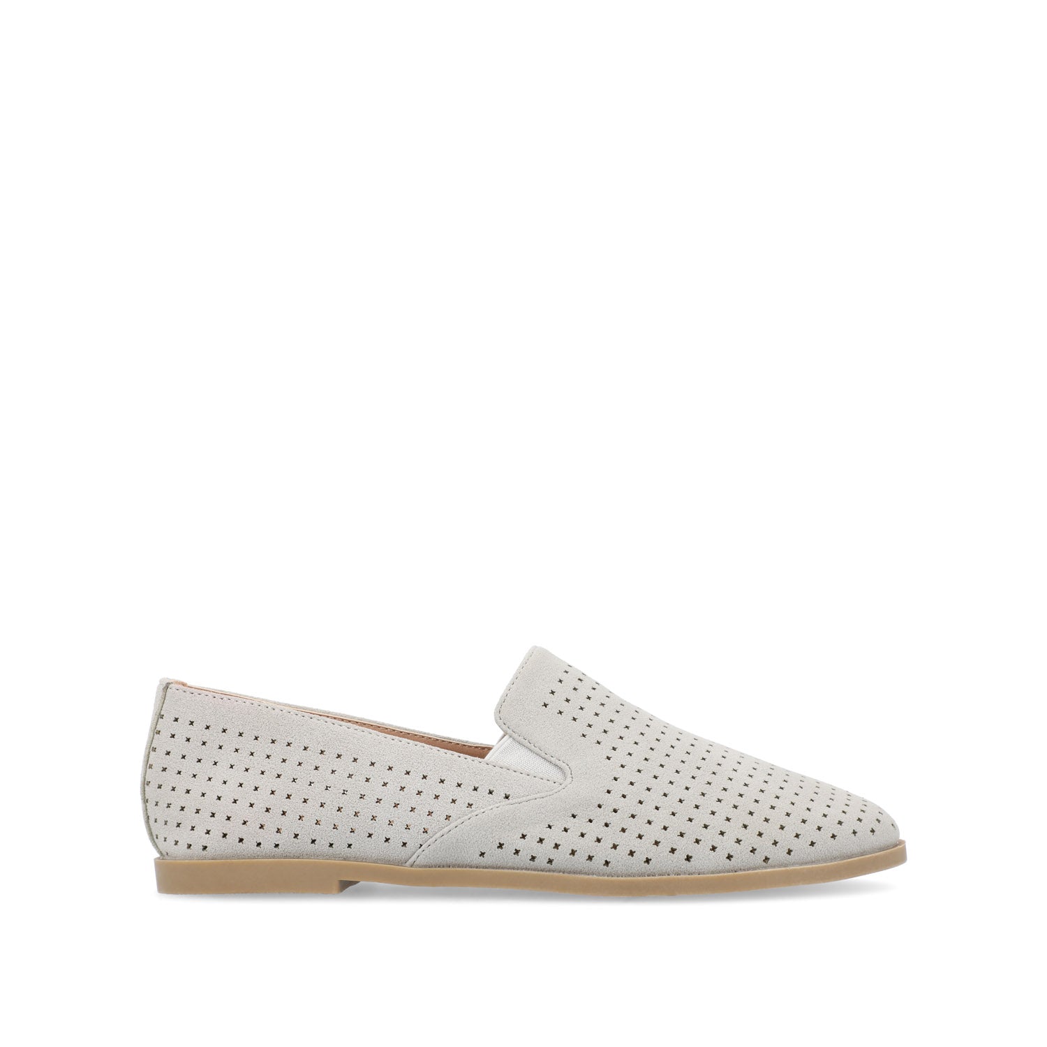 LUCIE LOAFER FLATS IN FAUX SUEDE - Grey