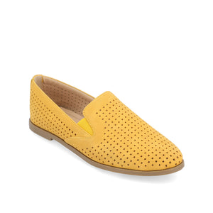 LUCIE LOAFER FLATS IN WIDE - Mustard3 Faux