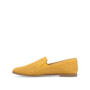 LUCIE LOAFER FLATS IN WIDE - Mustard3 Faux