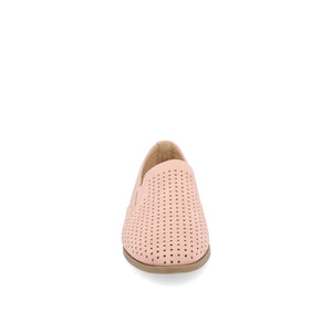 LUCIE LOAFER FLATS IN FAUX SUEDE - Pink