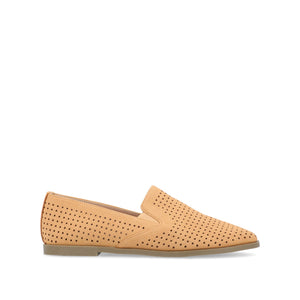 LUCIE LOAFER FLATS IN FAUX SUEDE - Tan