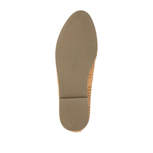 LUCIE LOAFER FLATS IN FAUX SUEDE - Tan
