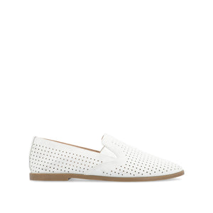 LUCIE LOAFER FLATS IN WIDE - White